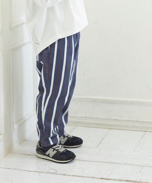 MAKE YOUR DAY（メイクユアデイ）の「ストライプ柄イージーパンツ■80～140cm（その他パンツ・キッズ・ブルー/ベージュ・90/100/110/120/130/140/80）」の18枚目の写真