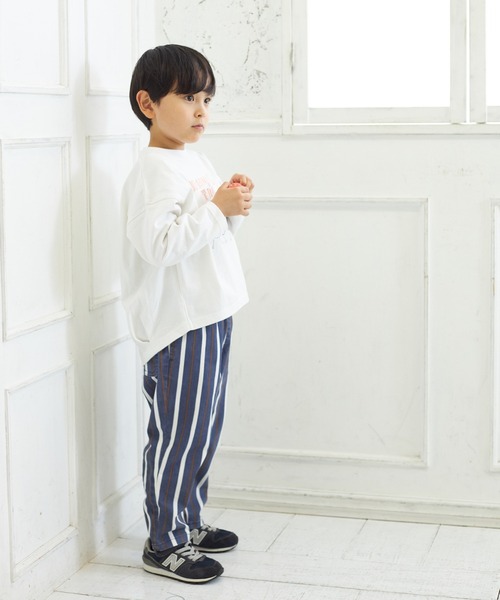 MAKE YOUR DAY（メイクユアデイ）の「ストライプ柄イージーパンツ■80～140cm（その他パンツ・キッズ・ブルー/ベージュ・90/100/110/120/130/140/80）」の5枚目の写真