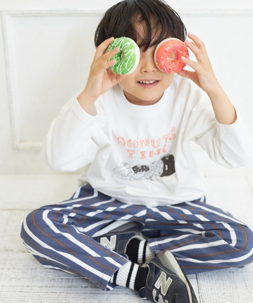 MAKE YOUR DAY（メイクユアデイ）の「ストライプ柄イージーパンツ■80～140cm（その他パンツ・キッズ・ブルー/ベージュ・90/100/110/120/130/140/80）」の19枚目の写真