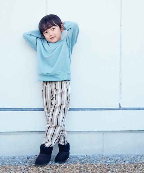 MAKE YOUR DAY（メイクユアデイ）の「ストライプ柄イージーパンツ■80～140cm（その他パンツ・キッズ・ブルー/ベージュ・90/100/110/120/130/140/80）」の21枚目の写真