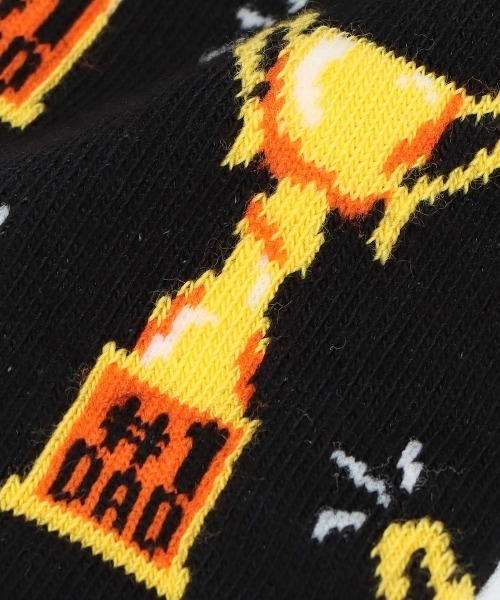 Happy Socks（ハッピーソックス）の「HS by Happy Socks メンズ レディース SUPER DAD （ スーパーダッド ） クルーソックス 10221919（ソックス/靴下・メンズ・ブラック・M/L）」の3枚目の写真
