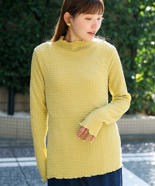 チチカカ（チチカカ）の「シュワシュワボトルネックＴシャツ（Tシャツ/カットソー・レディース・ライトブルー/グリーン/イエロー・FREE）」の3枚目の写真