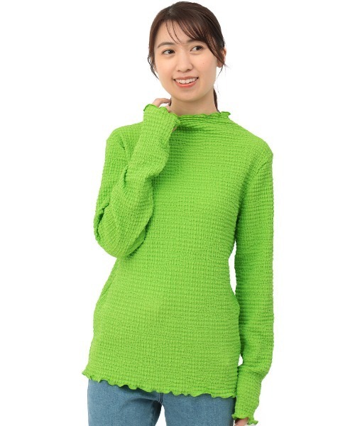 チチカカ（チチカカ）の「シュワシュワボトルネックＴシャツ（Tシャツ/カットソー・レディース・ライトブルー/グリーン/イエロー・FREE）」の10枚目の写真