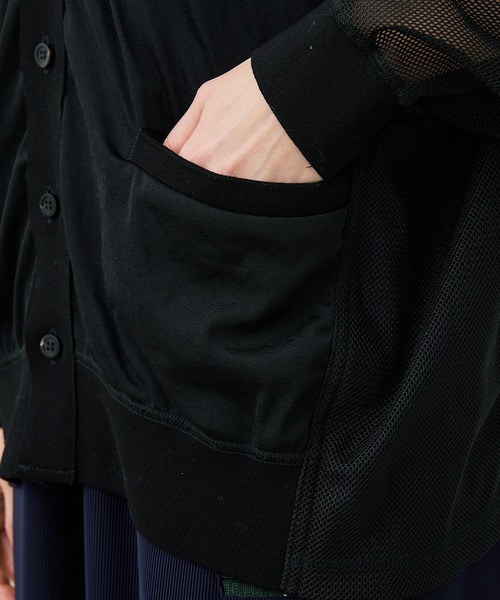 TOGA PULLA(トーガ プルラ)の「【TOGA PULLA/トーガプルラ】シフォンジャージーカーディガン(カーディガン/ボレロ・レディース・ブラック/ベージュ・36)」の11枚目の写真