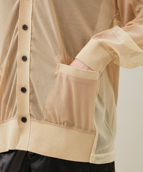 TOGA PULLA(トーガ プルラ)の「【TOGA PULLA/トーガプルラ】シフォンジャージーカーディガン(カーディガン/ボレロ・レディース・ブラック/ベージュ・36)」の21枚目の写真