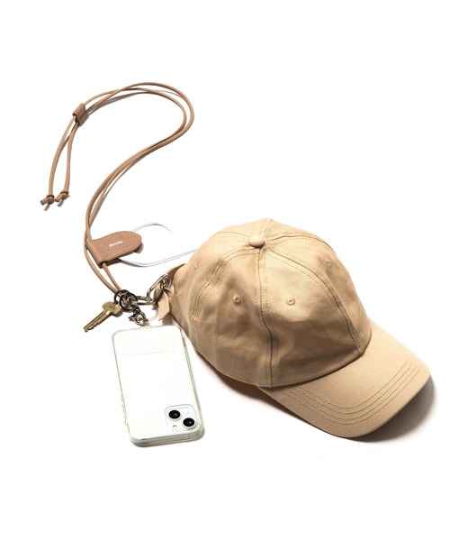 Beau're（ヴュレ）の「BEAURE ヴュレ カウレザー モバイル＆マスクストラップ ショルダー（スマホグッズ・レディース・ベージュ/ブラック/シルバー/ブルー系その他/ライラック/ペールイエロー・FREE）」の3枚目の写真