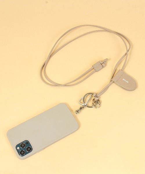 Beau're（ヴュレ）の「BEAURE ヴュレ カウレザー モバイル＆マスクストラップ ショルダー（スマホグッズ・レディース・ベージュ/ブラック/シルバー/ブルー系その他/ライラック/ペールイエロー・FREE）」の10枚目の写真