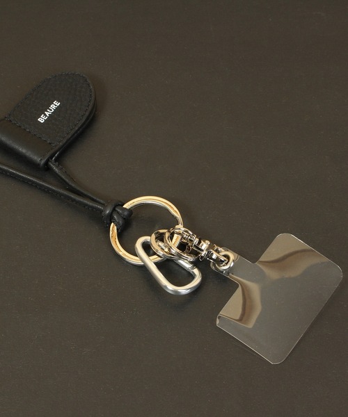 Beau're（ヴュレ）の「BEAURE ヴュレ カウレザー モバイル＆マスクストラップ ショルダー（スマホグッズ・レディース・ベージュ/ブラック/シルバー/ブルー系その他/ライラック/ペールイエロー・FREE）」の16枚目の写真