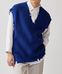 Lui's | ダメージVネックニットベスト(ベスト)