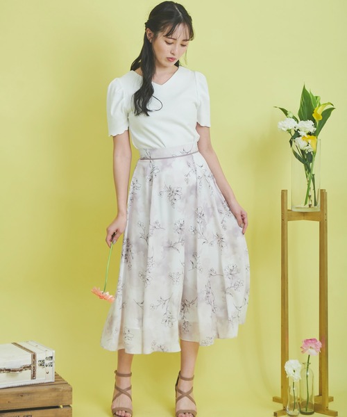 NOELA（ノエラ）の「ラインフラワータイダイスカート（スカート・レディース・ラベンダー/ベージュ/ピンク・M/S）」の11枚目の写真