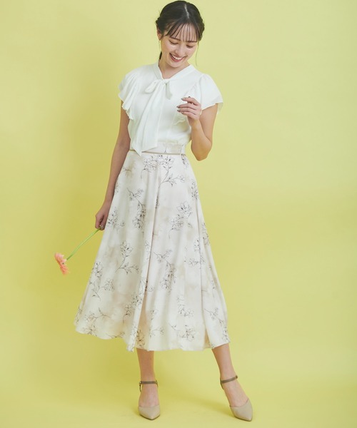 NOELA（ノエラ）の「ラインフラワータイダイスカート（スカート・レディース・ラベンダー/ベージュ/ピンク・M/S）」の14枚目の写真