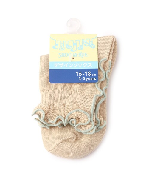 SHOO・LA・RUE（シューラルー）の「◆メロークルー丈ソックス（ソックス/靴下・キッズ・オフホワイト/チャコールグレー/ライトベージュ・53/56/59）」の3枚目の写真