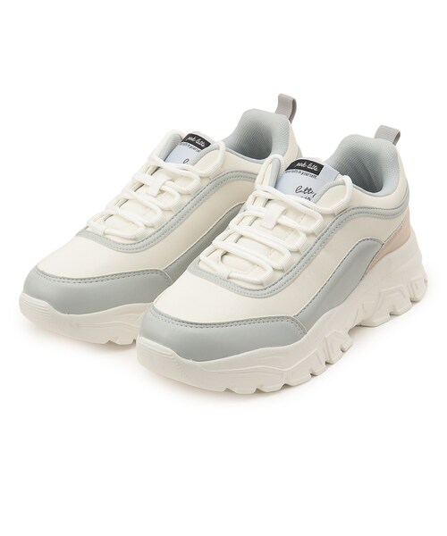 PINK-latte(ピンクラテ)の「厚底スニーカー(スニーカー・キッズ・ブラック/グレー系/オフホワイト・01/02/03)」の12枚目の写真