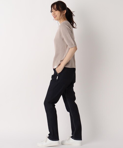 LAURA ASHLEY（ローラアシュレイ）の「ムラ糸　ライトストレッチデニム（デニムパンツ・レディース・ネイビー・38）」の11枚目の写真