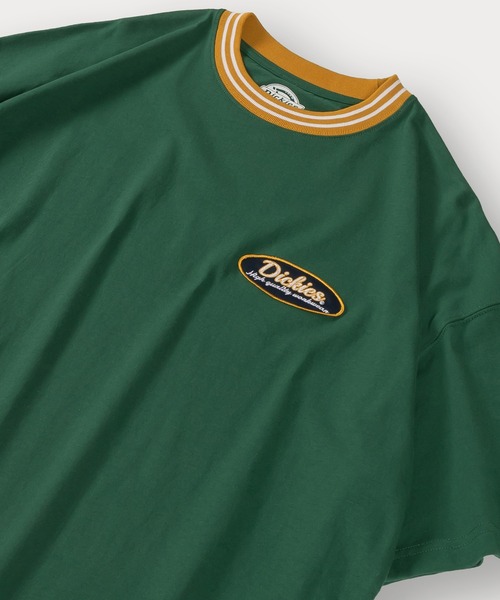 Dickies(ディッキーズ)の「【DICKIES/ディッキーズ】リブラインオーバルワッペンTシャツ/ビッグシルエット/ユニセックス(Tシャツ/カットソー・メンズ・ブルー/ブラック/グリーン/ホワイト/マスタード/ネイビー・M/L/XL)」の3枚目の写真