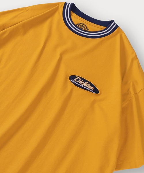 Dickies(ディッキーズ)の「【DICKIES/ディッキーズ】リブラインオーバルワッペンTシャツ/ビッグシルエット/ユニセックス(Tシャツ/カットソー・メンズ・ブルー/ブラック/グリーン/ホワイト/マスタード/ネイビー・M/L/XL)」の6枚目の写真