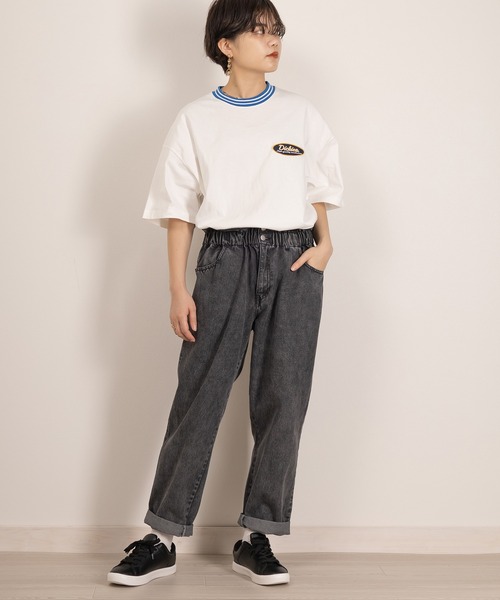 Dickies(ディッキーズ)の「【DICKIES/ディッキーズ】リブラインオーバルワッペンTシャツ/ビッグシルエット/ユニセックス(Tシャツ/カットソー・メンズ・ブルー/ブラック/グリーン/ホワイト/マスタード/ネイビー・M/L/XL)」の16枚目の写真
