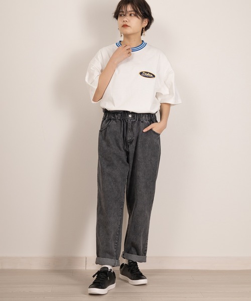 Dickies(ディッキーズ)の「【DICKIES/ディッキーズ】リブラインオーバルワッペンTシャツ/ビッグシルエット/ユニセックス(Tシャツ/カットソー・メンズ・ブルー/ブラック/グリーン/ホワイト/マスタード/ネイビー・M/L/XL)」の18枚目の写真