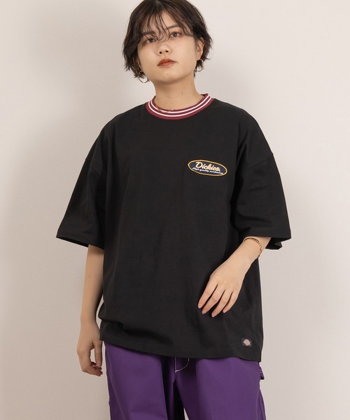 Dickies(ディッキーズ)の「【DICKIES/ディッキーズ】リブラインオーバルワッペンTシャツ/ビッグシルエット/ユニセックス(Tシャツ/カットソー・メンズ・ブルー/ブラック/グリーン/ホワイト/マスタード/ネイビー・M/L/XL)」の10枚目の写真