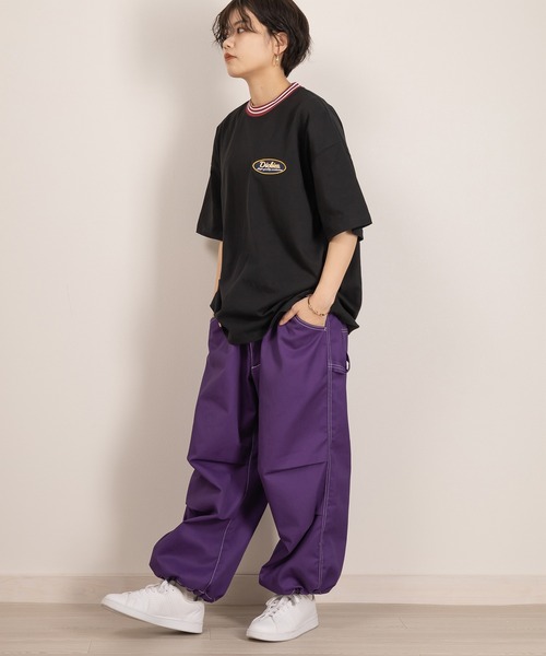 Dickies(ディッキーズ)の「【DICKIES/ディッキーズ】リブラインオーバルワッペンTシャツ/ビッグシルエット/ユニセックス(Tシャツ/カットソー・メンズ・ブルー/ブラック/グリーン/ホワイト/マスタード/ネイビー・M/L/XL)」の21枚目の写真