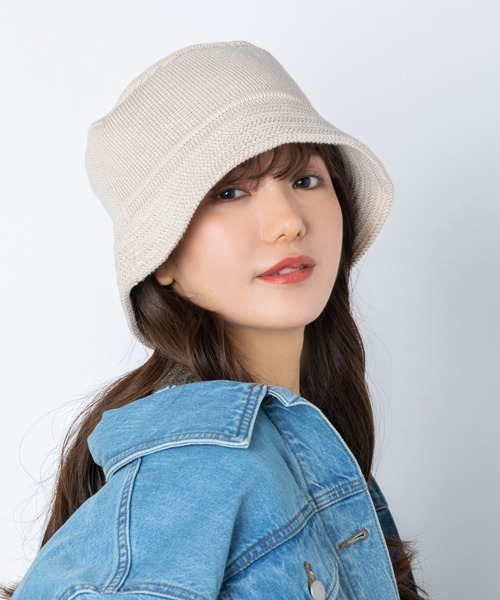 polcadot（ポルカドット）の「BASICS BUCKET/ペーパー バケットハット（ハット・レディース・ベージュ/ブラック・FREE）」の5枚目の写真