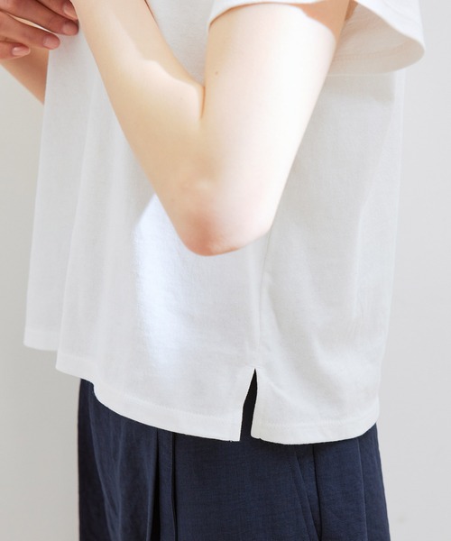 VIS(ビス)の「【洗える】USAコットンちびロゴTシャツ(Tシャツ/カットソー・レディース・ブラック/ホワイト/ピンク系その他2・FREE)」の10枚目の写真