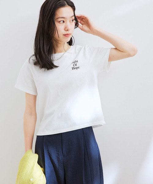 VIS(ビス)の「【洗える】USAコットンちびロゴTシャツ(Tシャツ/カットソー・レディース・ブラック/ホワイト/ピンク系その他2・FREE)」の17枚目の写真