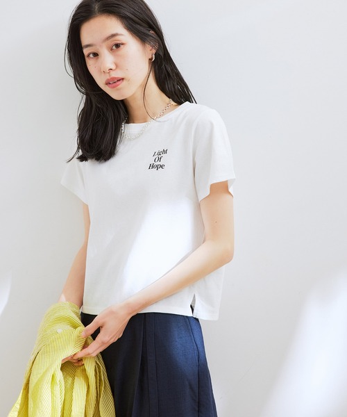 VIS(ビス)の「【洗える】USAコットンちびロゴTシャツ(Tシャツ/カットソー・レディース・ブラック/ホワイト/ピンク系その他2・FREE)」の19枚目の写真