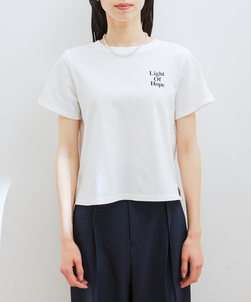 VIS(ビス)の「【洗える】USAコットンちびロゴTシャツ(Tシャツ/カットソー・レディース・ブラック/ホワイト/ピンク系その他2・FREE)」の13枚目の写真
