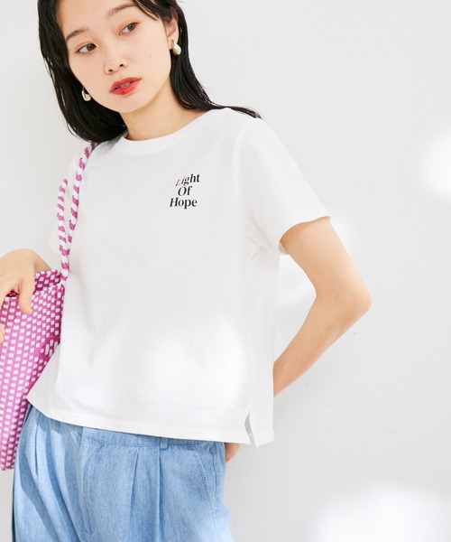 VIS(ビス)の「【洗える】USAコットンちびロゴTシャツ(Tシャツ/カットソー・レディース・ブラック/ホワイト/ピンク系その他2・FREE)」の7枚目の写真