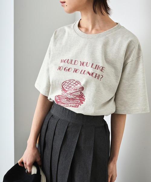 forksy.(フォルクシー)の「【forksy.】フードグラフィックTシャツ(Tシャツ/カットソー・レディース・アイボリー/オフホワイト/オートミール・FREE)」の10枚目の写真