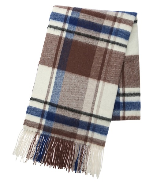 YECCA VECCA（イェッカヴェッカ）の「チェックウールストール（ストール/ショール・レディース・ブルー・FREE）」の3枚目の写真