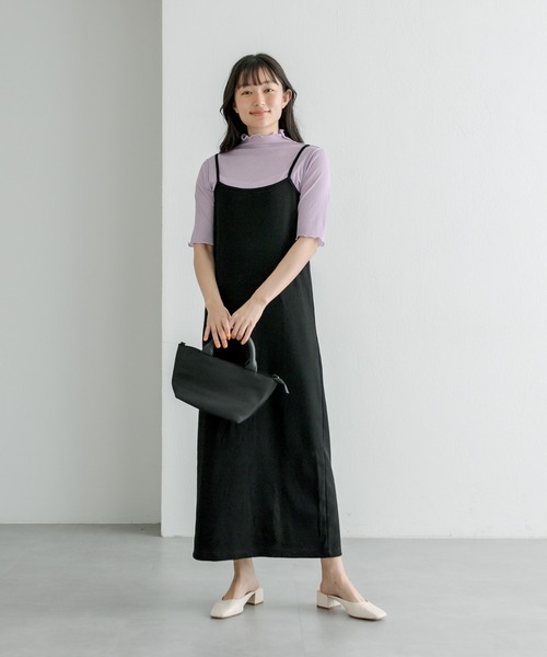 PUAL CE CIN（ピュアルセシン）の「シアー半袖2WAYプルオーバー（Tシャツ/カットソー・レディース・ライトグレー/ブラック/オフホワイト/パープル・FREE）」の9枚目の写真