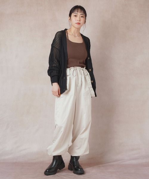 Lull（ルル）の「【Lull / ルル】メッシュニットカーディガン（カーディガン/ボレロ・レディース・ブラック/オレンジ/アイボリー/ブルー・ONESIZE）」の14枚目の写真