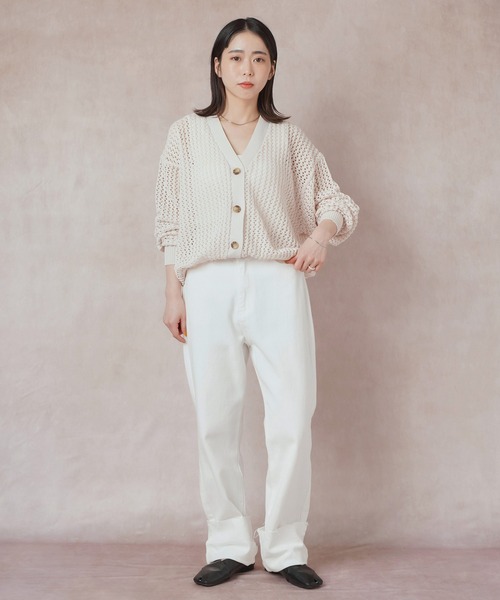 Lull（ルル）の「【Lull / ルル】メッシュニットカーディガン（カーディガン/ボレロ・レディース・ブラック/オレンジ/アイボリー/ブルー・ONESIZE）」の17枚目の写真