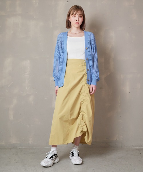 Lull（ルル）の「【Lull / ルル】メッシュニットカーディガン（カーディガン/ボレロ・レディース・ブラック/オレンジ/アイボリー/ブルー・ONESIZE）」の20枚目の写真