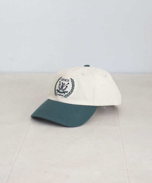 GEVACO(ゲバコ)の「【GEVACO/ゲバコ】キャンバス配色刺しゅうキャップ(キャップ・レディース・ネイビー/ベージュ/グリーン・FREE)」の6枚目の写真