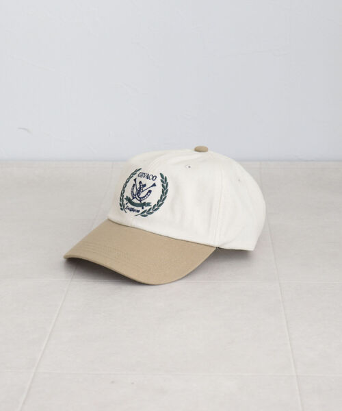 GEVACO(ゲバコ)の「【GEVACO/ゲバコ】キャンバス配色刺しゅうキャップ(キャップ・レディース・ネイビー/ベージュ/グリーン・FREE)」の14枚目の写真