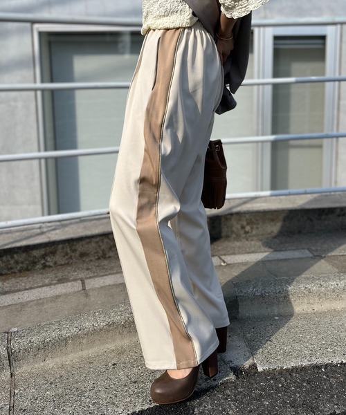 mi via loca（ミヴィアロカ）の「ラメとのダブルラインパンツ（その他パンツ・レディース・ベージュ/アイボリー/イエロー・FREE）」の16枚目の写真