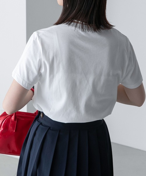 BONLECILL（ボンルシール）の「ラウンドフレンチロゴプリント 半袖Ｔシャツ（Tシャツ/カットソー・レディース・ピンク/チャコールグレー/オフホワイト・FREE）」の18枚目の写真