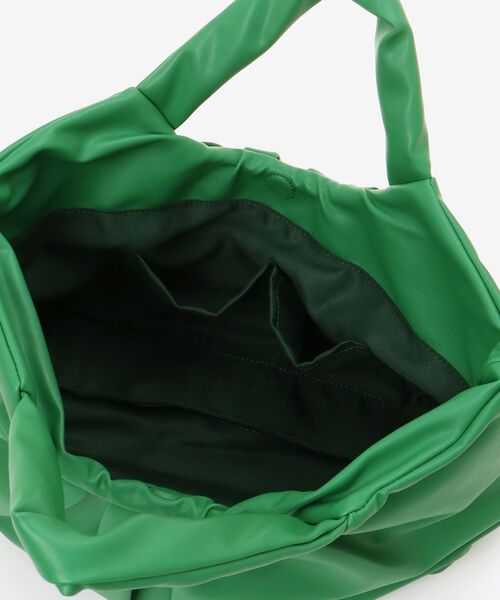 MAJESTIC LEGON（マジェスティックレゴン）の「ギャザーハンドバッグ（ハンドバッグ・レディース・ブラック/グリーン/ライトグレー・FREE）」の6枚目の写真