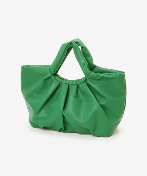 MAJESTIC LEGON（マジェスティックレゴン）の「ギャザーハンドバッグ（ハンドバッグ・レディース・ブラック/グリーン/ライトグレー・FREE）」の8枚目の写真