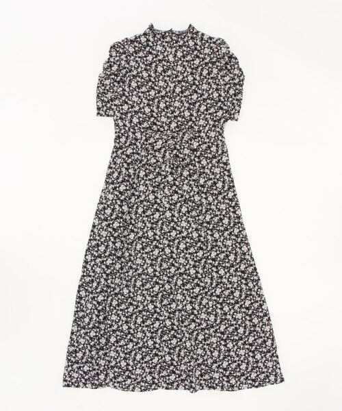 WILLSELECTION(ウィルセレクション)の「オープンネックフラワーワンピース(ワンピース・レディース・ブルー系その他/グリーン系その他/ブラック系その他・MEDIUM)」の4枚目の写真