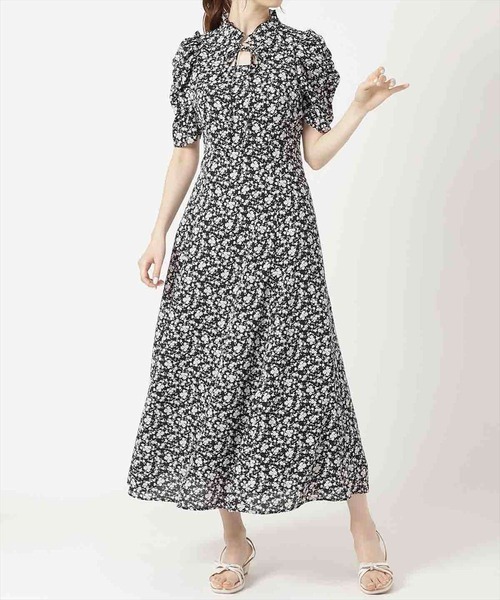 WILLSELECTION(ウィルセレクション)の「オープンネックフラワーワンピース(ワンピース・レディース・ブルー系その他/グリーン系その他/ブラック系その他・MEDIUM)」の6枚目の写真