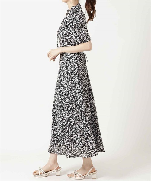 WILLSELECTION(ウィルセレクション)の「オープンネックフラワーワンピース(ワンピース・レディース・ブルー系その他/グリーン系その他/ブラック系その他・MEDIUM)」の7枚目の写真