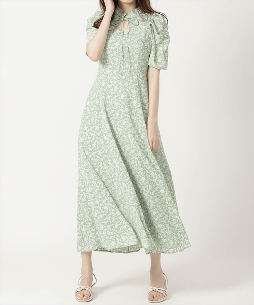 WILLSELECTION(ウィルセレクション)の「オープンネックフラワーワンピース(ワンピース・レディース・ブルー系その他/グリーン系その他/ブラック系その他・MEDIUM)」の10枚目の写真