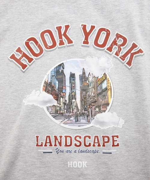 HOOK(フック)の「HOOK -original- 古着風都市グランジプリント半袖TEE (SS)(Tシャツ/カットソー・メンズ・ライトブルー/ブラック/グレー/ホワイト・M/L/XL)」の17枚目の写真