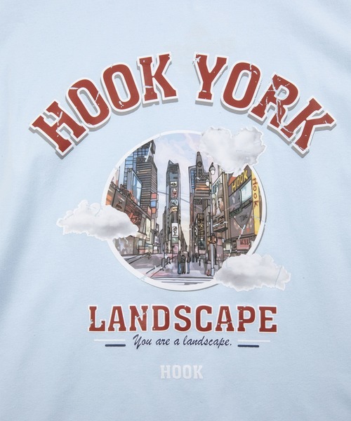 HOOK(フック)の「HOOK -original- 古着風都市グランジプリント半袖TEE (SS)(Tシャツ/カットソー・メンズ・ライトブルー/ブラック/グレー/ホワイト・M/L/XL)」の13枚目の写真