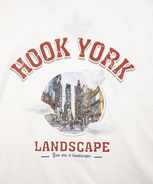 HOOK(フック)の「HOOK -original- 古着風都市グランジプリント半袖TEE (SS)(Tシャツ/カットソー・メンズ・ライトブルー/ブラック/グレー/ホワイト・M/L/XL)」の7枚目の写真