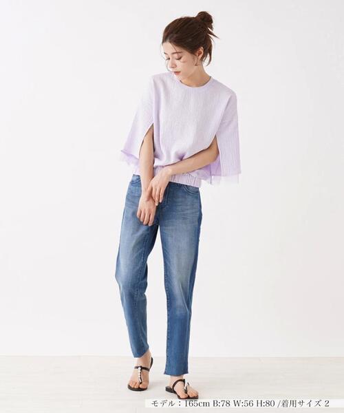 en recre(アンレクレ)の「【MONiLE】袖スリットブラウス(シャツ/ブラウス・レディース・ライラック/オフホワイト・2)」の21枚目の写真